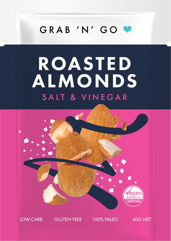 Grab & Go - Roasted Almonds - Salt & Vinegar - Box of 6 x 40gm