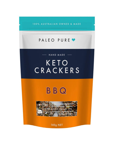 Keto crackers - BBQ 140gm - single (coming April) - PaleoPure