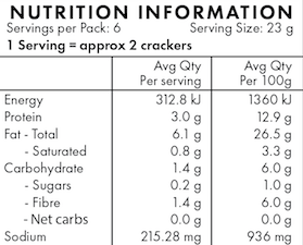 Seedy crackers - BBQ 140gm