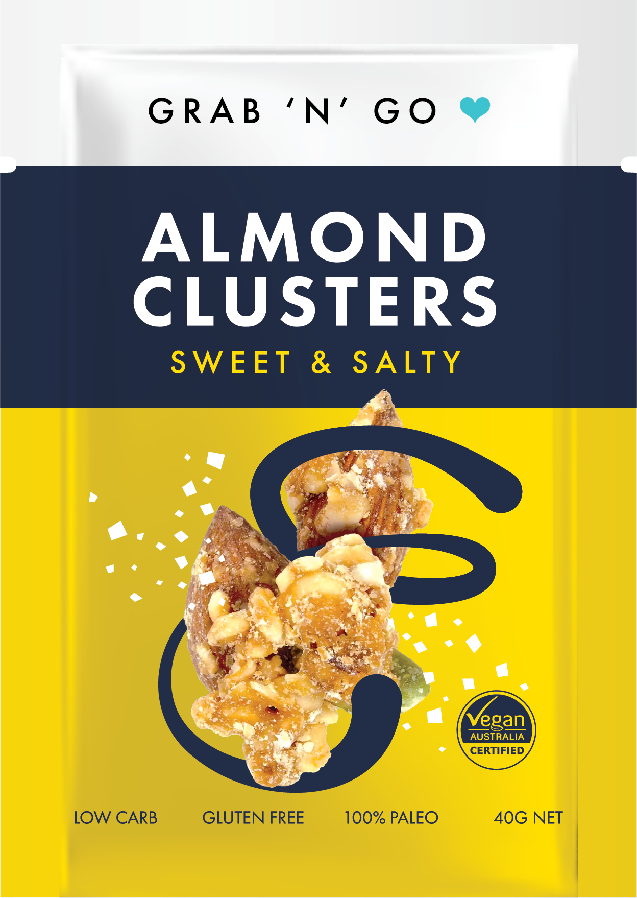 Grab & Go - Almonds Sweet & Salty - Box of 6 x 40gm