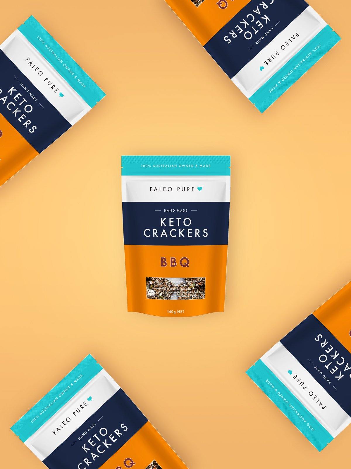 Keto crackers - BBQ 140gm - single (coming April) - PaleoPure