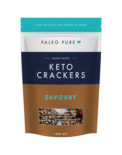 Keto crackers - Savoury 140gm - single - PaleoPure
